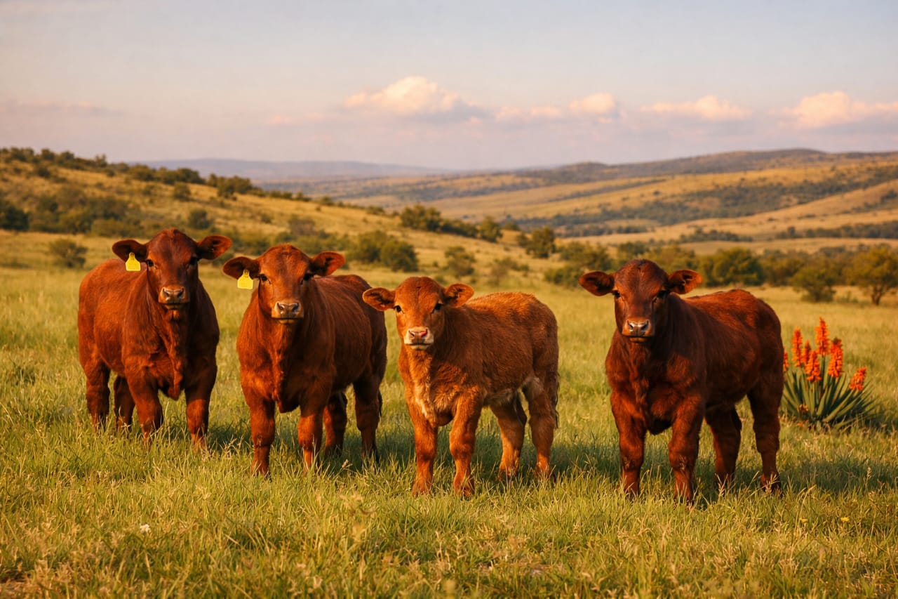 Eastern Cape cattle in open farmland