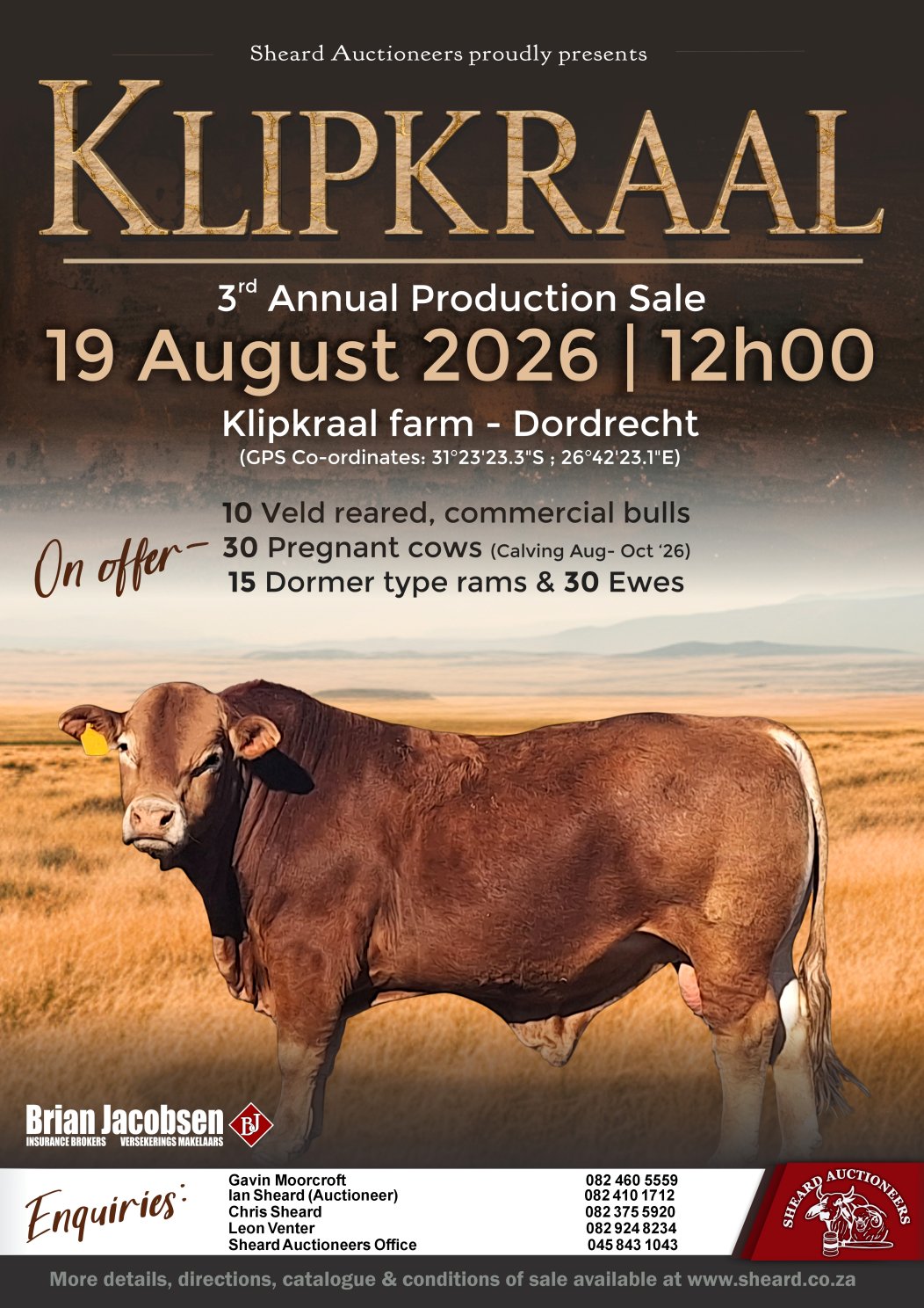 Poster for KLIPKRAAL 3rd ANNUAL PRODUCTION SALE