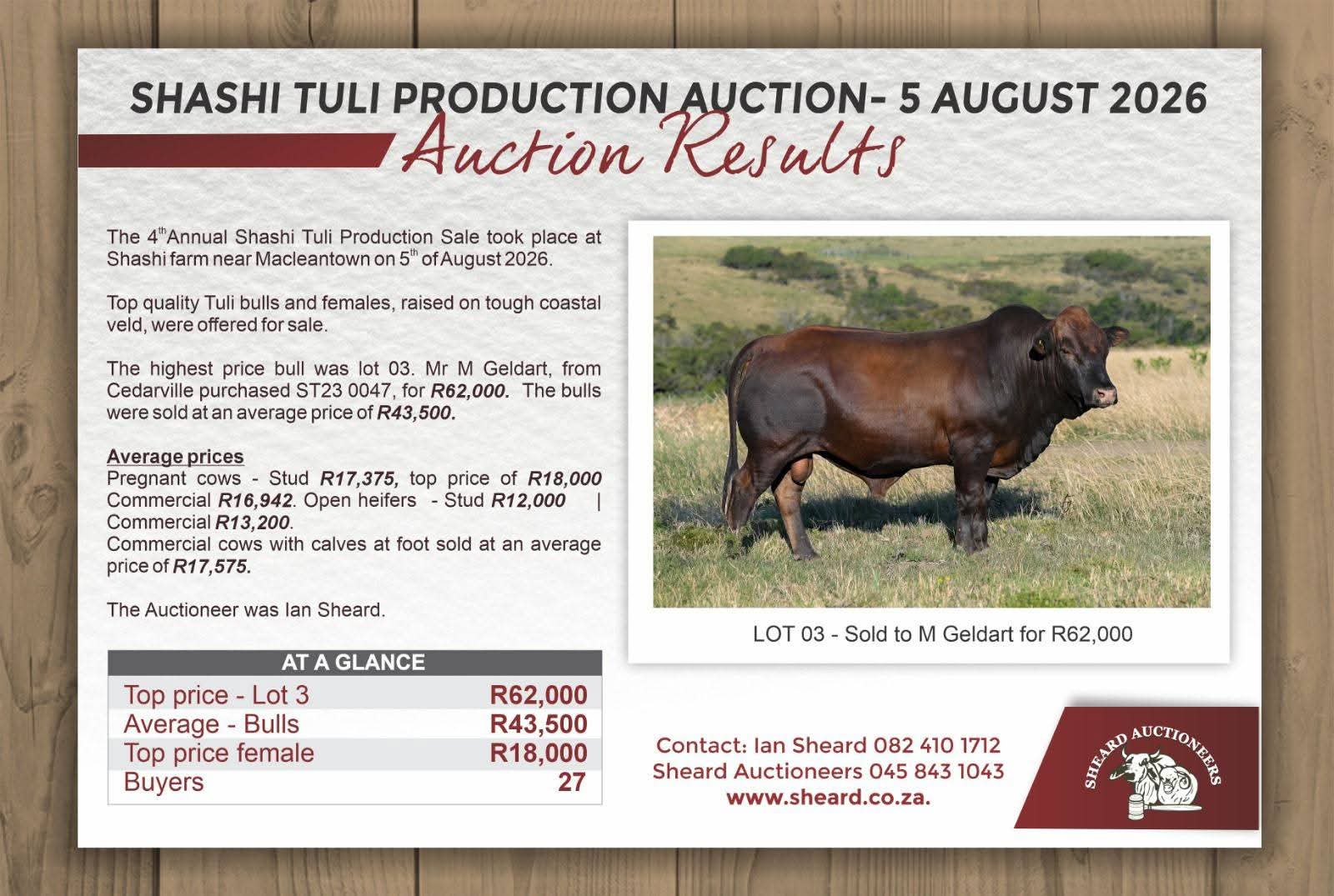 Poster for SHASHI TULI SALE REPORT